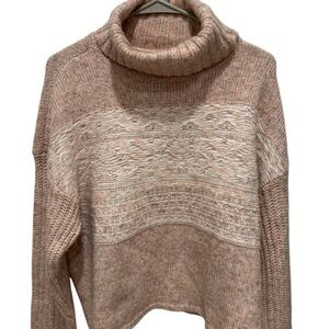 Cozy Knit Turtleneck Sweater - Beige